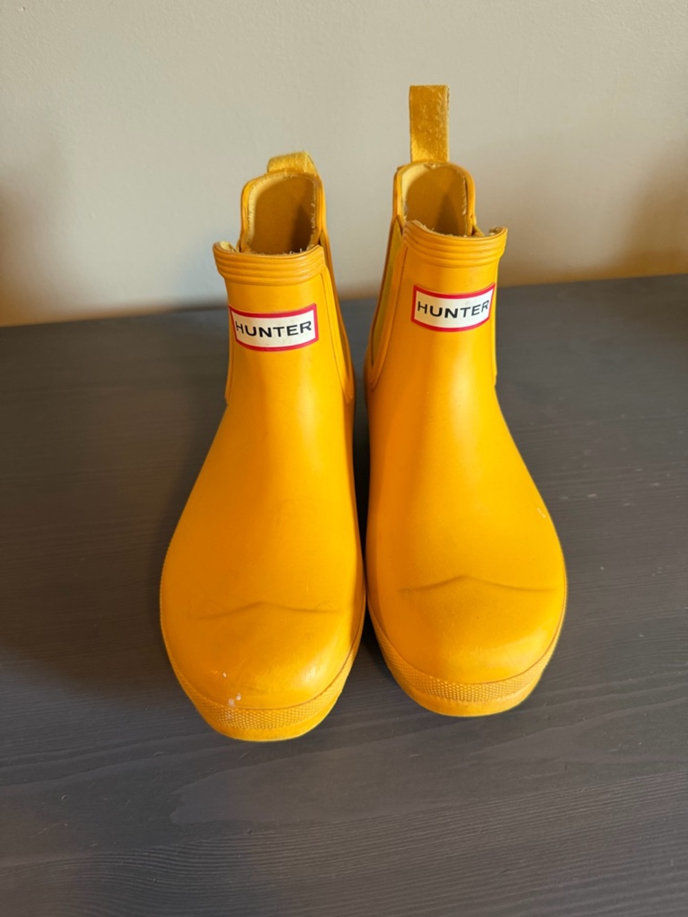 Hunter Women's Short Chelsea Rain Boot in Bright Yellow - Picture 3 of 7